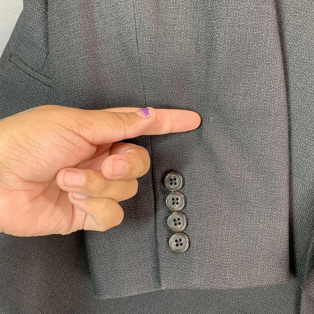 Lauren Ralph Lauren Blazer Mens 46R Gray Polyester Paisley Lined Sport Coat - Picture 4 of 16